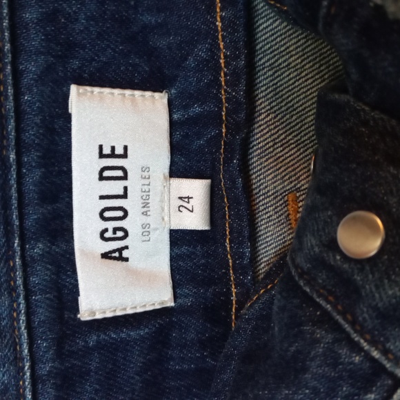 Agolde Vanna Corset Belted Fold Over Jeans 24 (28" inseam) - Picture 7 of 10